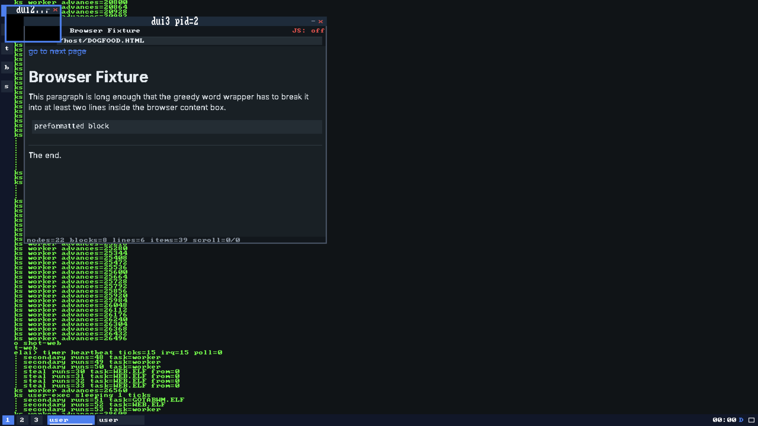 WEB rendering a page in-guest